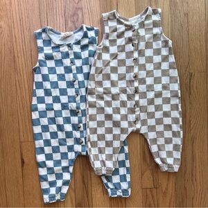 SIIX Size 12-18 mo Checkered Rompers - Bundle